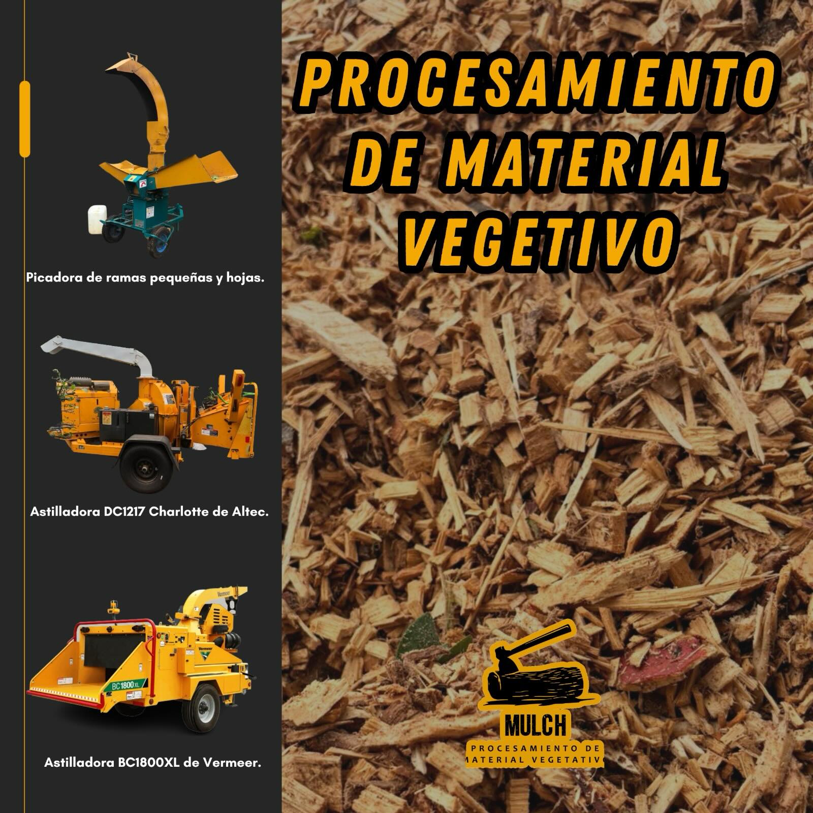 Astilladora Vermeer BC1800XL en operación
